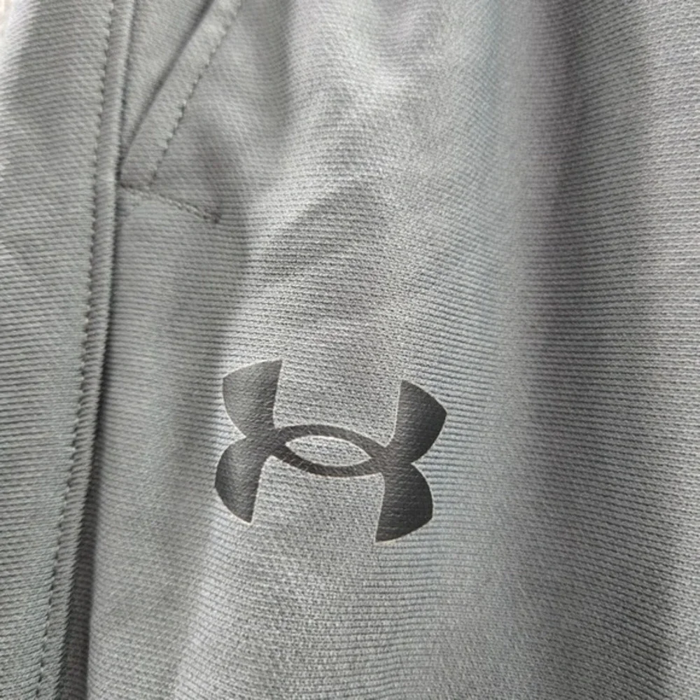 Under Armour Men Activewear Track Pants 2XL Gray Colorblock‎ Fitted Drawstring